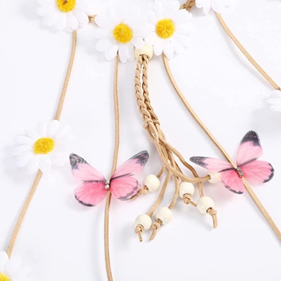 Sunflower Headband Women Hippie Headwear -AWAYTR Bohomia Feather Rope Crown Head main image 7